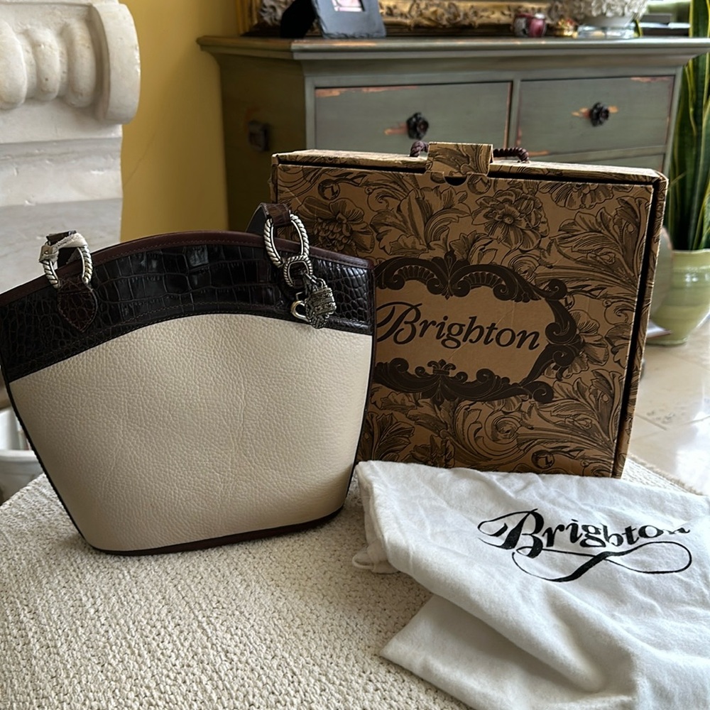 Brighton cream and brown handbag